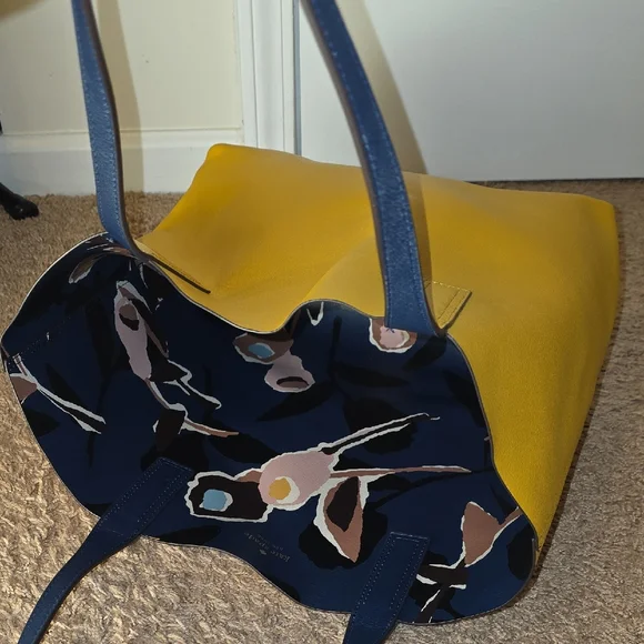 Kate Spade Navy and Pink Floral Tote - Picture 4 of 6